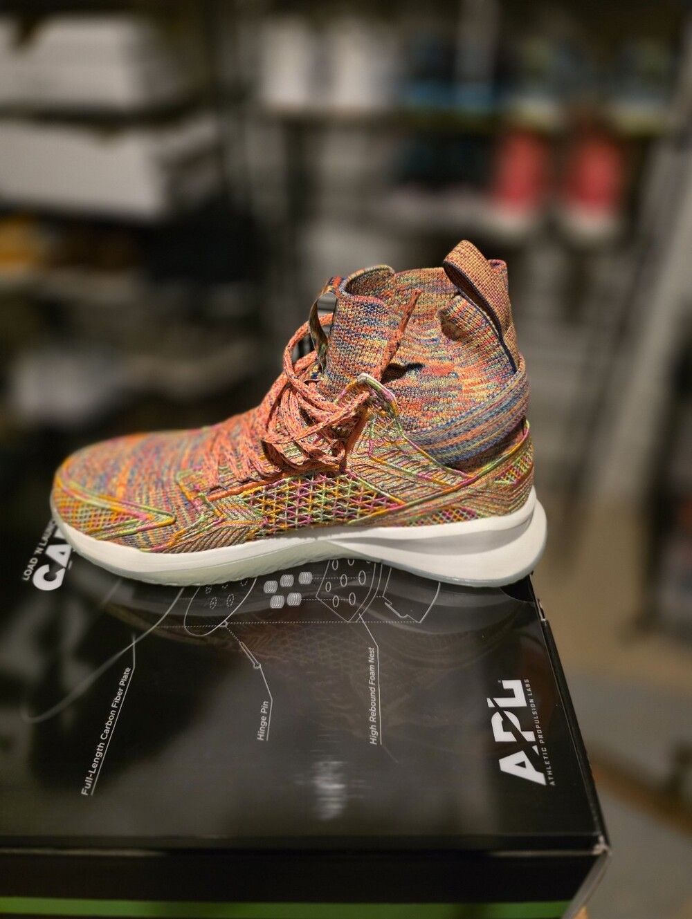 APL Multicolor Knit High-Top Sneakers - Orange/Pink/Yellow Accents - Picture 4 of 6